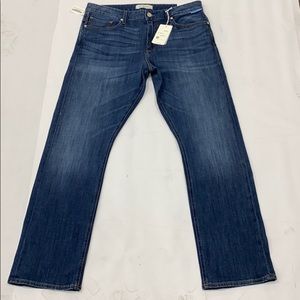 1DENIM MENS ATHLETIC STRAIGHT JEANS NORMANDIE W34